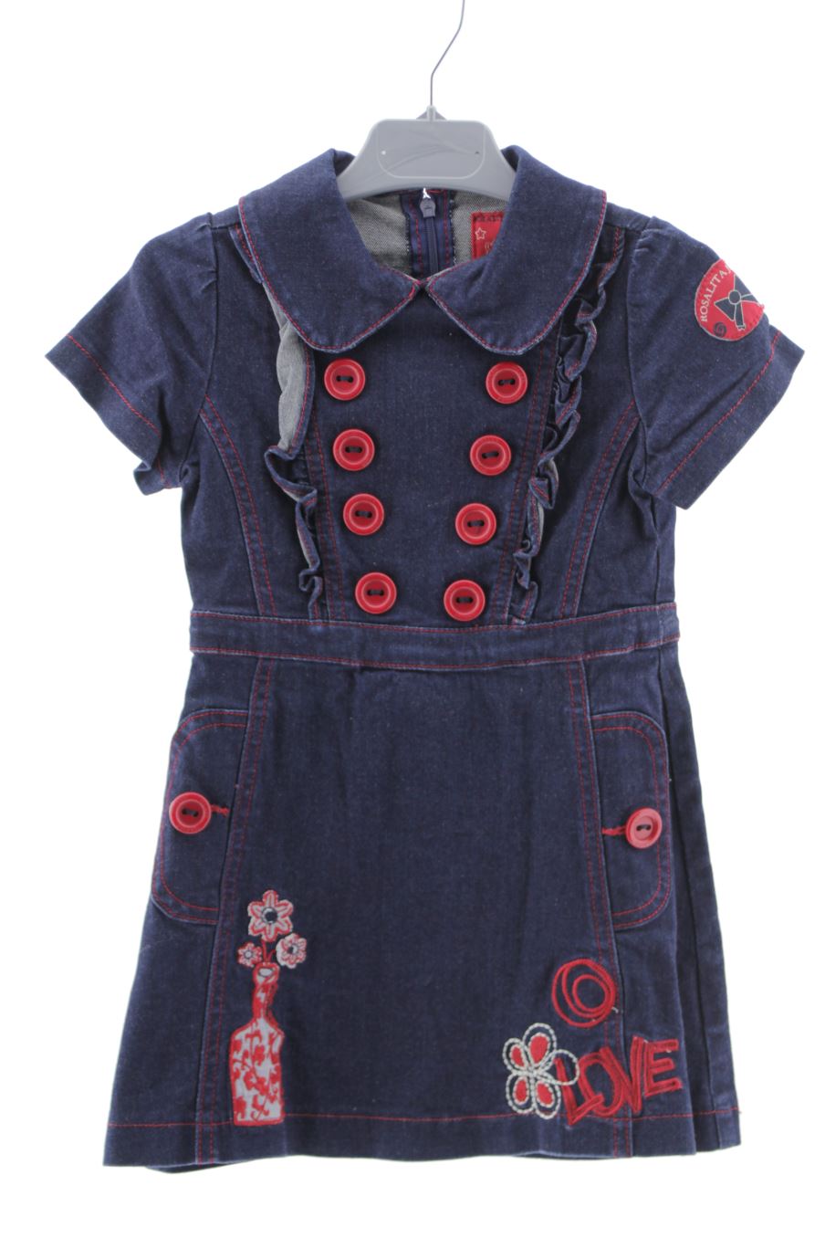 Robe casual rosalita señoritas de la taille 4 ans de denim de seconde main