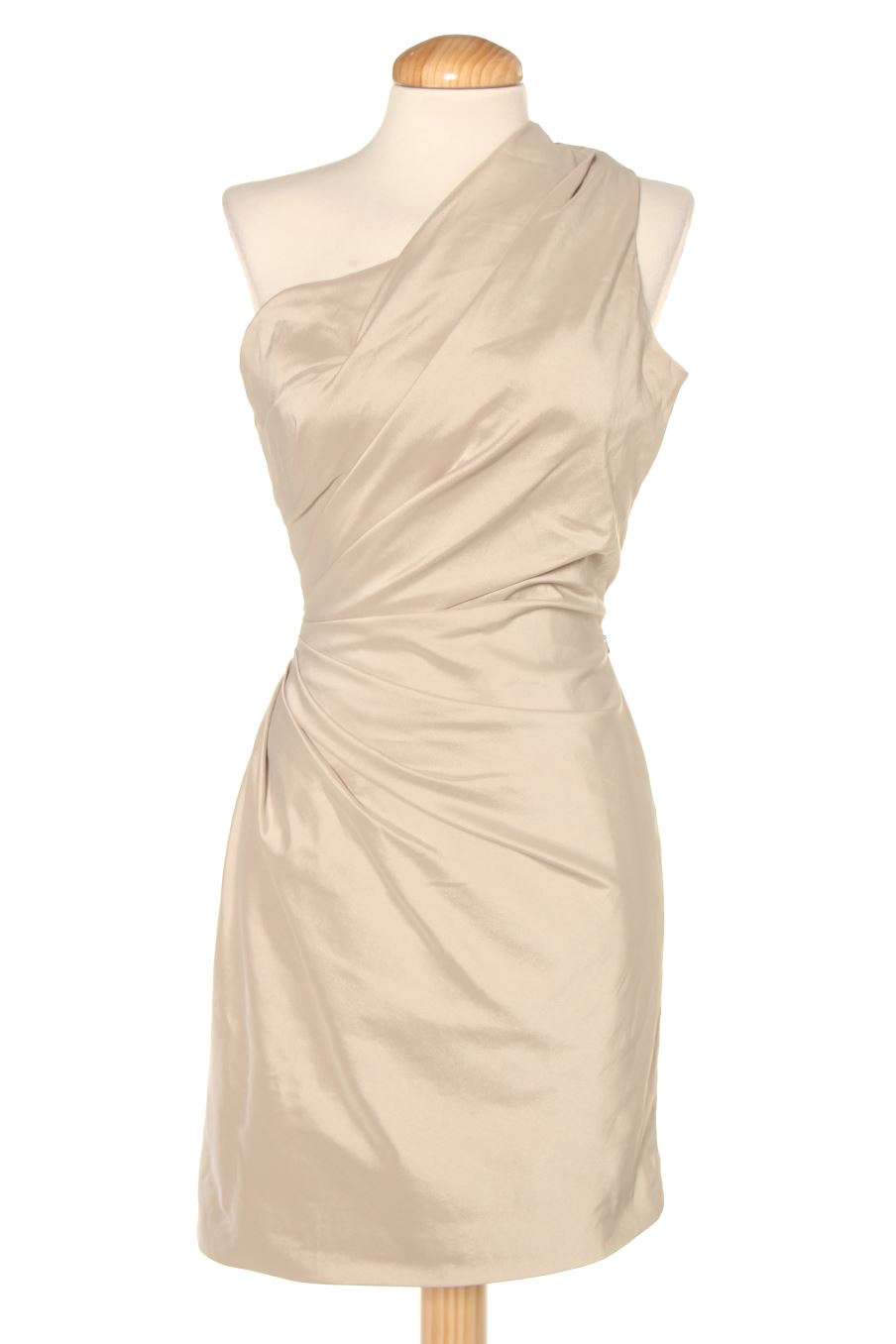 Vestido elegante de Adolfo Dominguez de la talla 36, de color beige