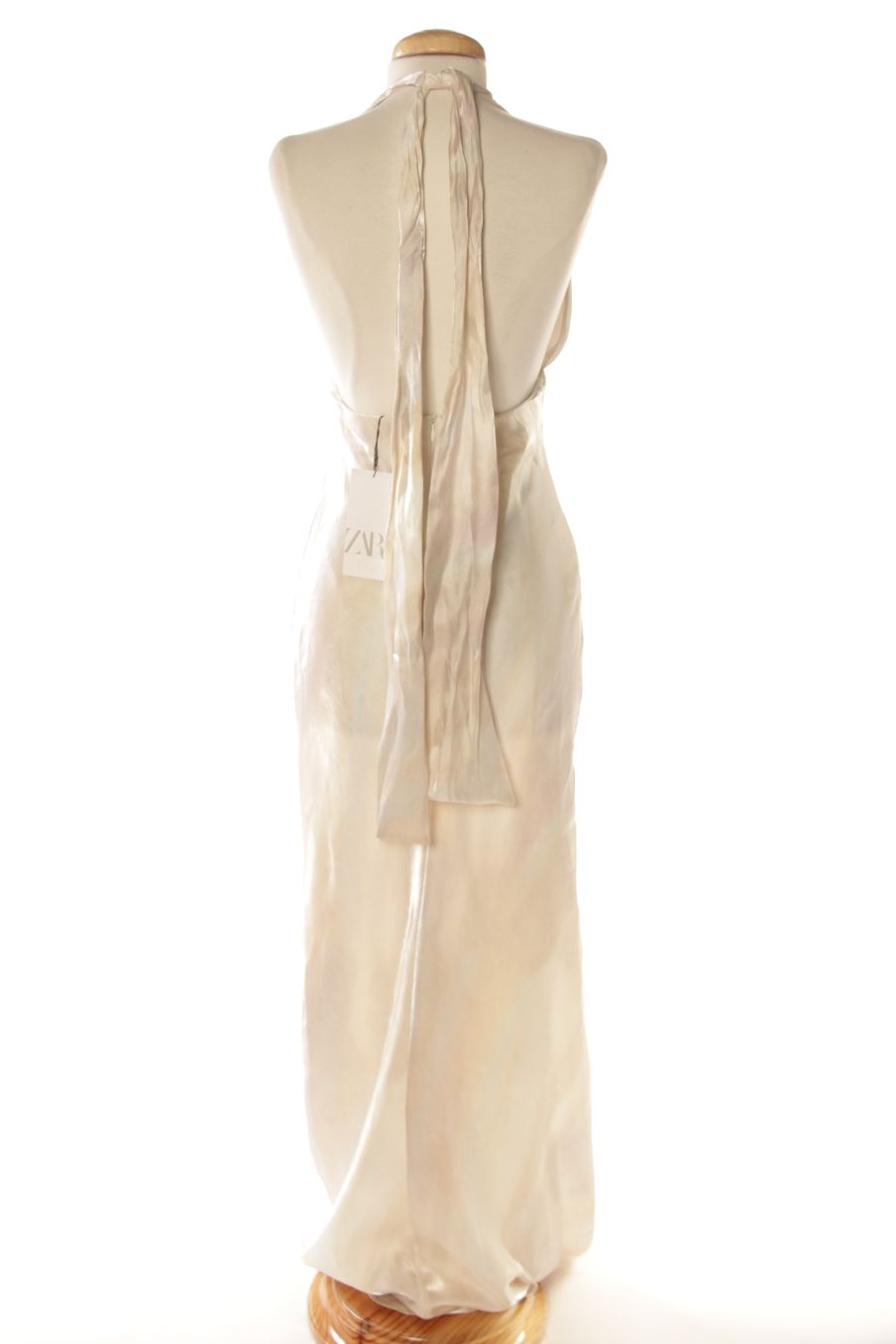 Vestido elegante de Zara de la talla S, de color blanco