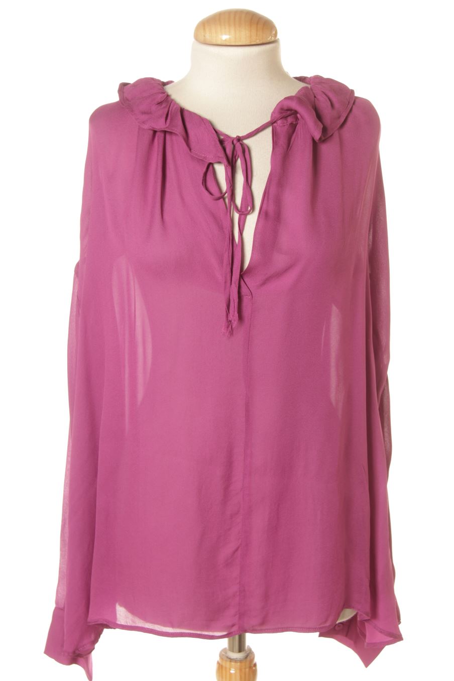 Blouse à manches longues Zara de la taille XS, de couleur pourpre