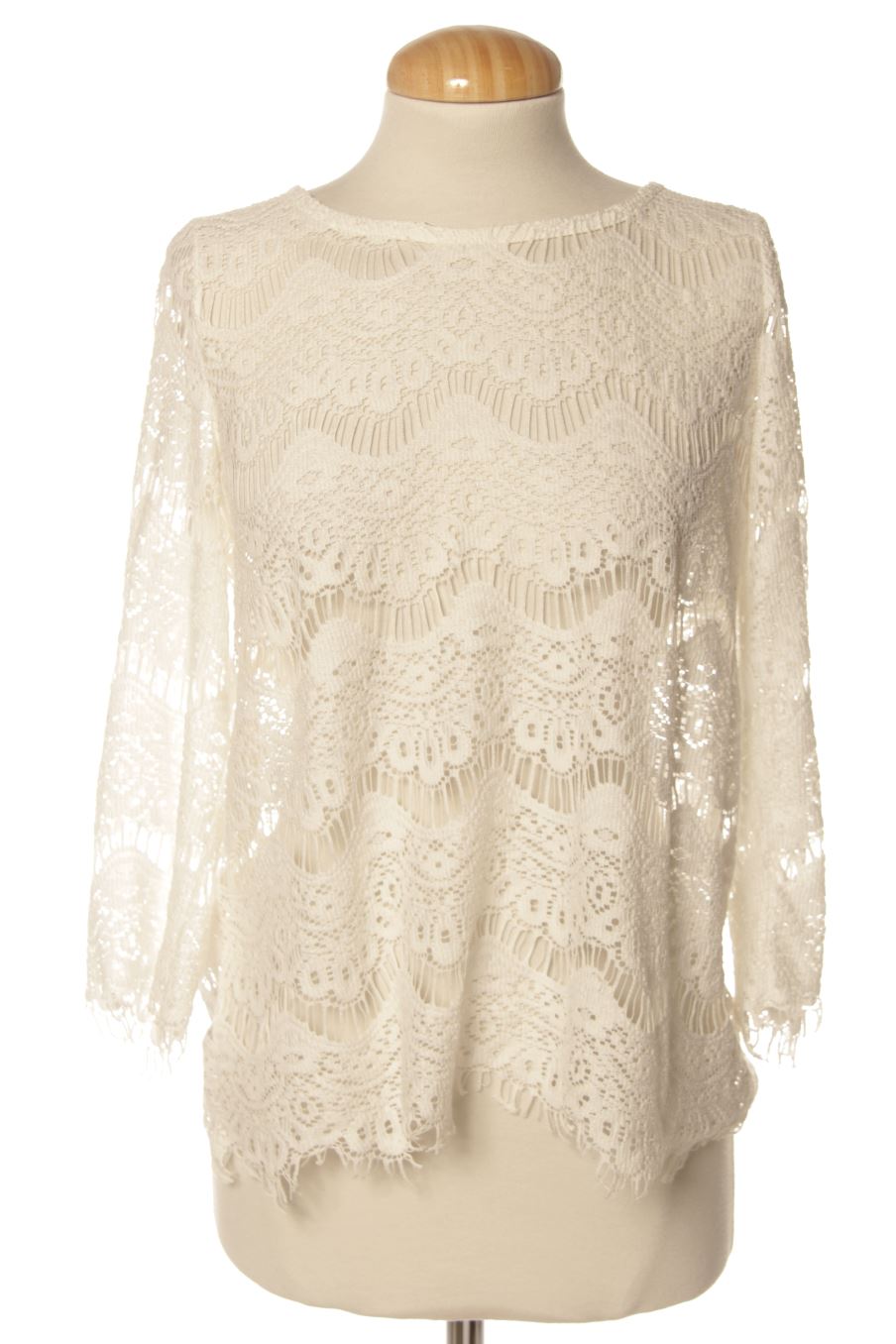 Langärmelige Bluse von SUITEBLANCO Größe L, Farbe Weiss, für