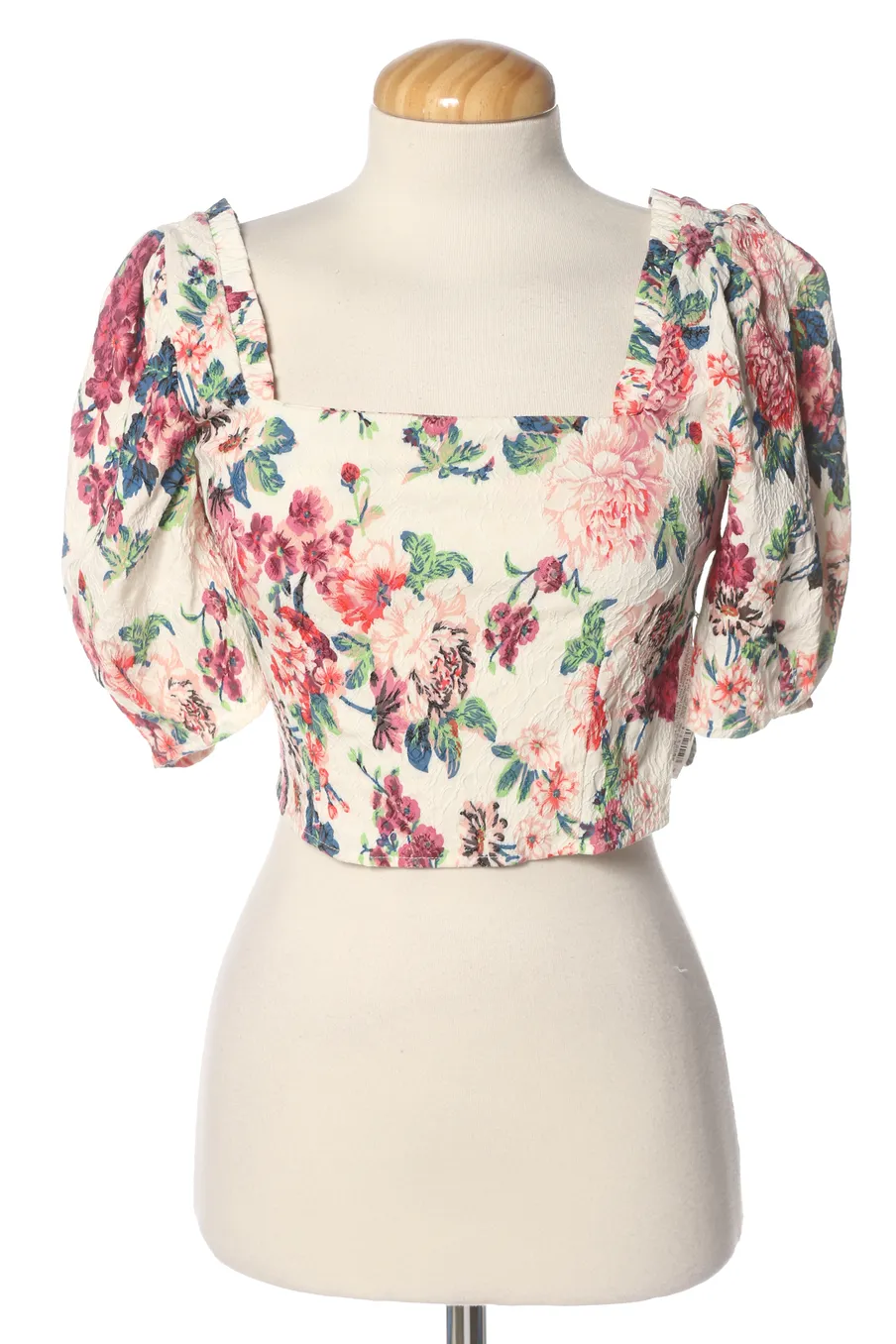 Blouse à manches courtes Zara de la taille S, de couleur fleurs