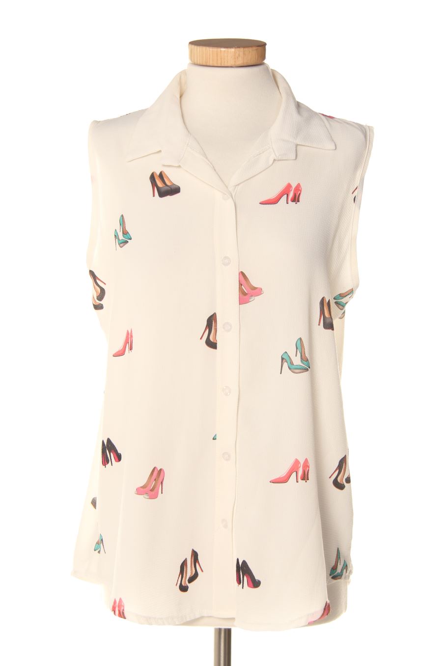 Camisa sin mangas de Made in italy de la talla M, de color blanco