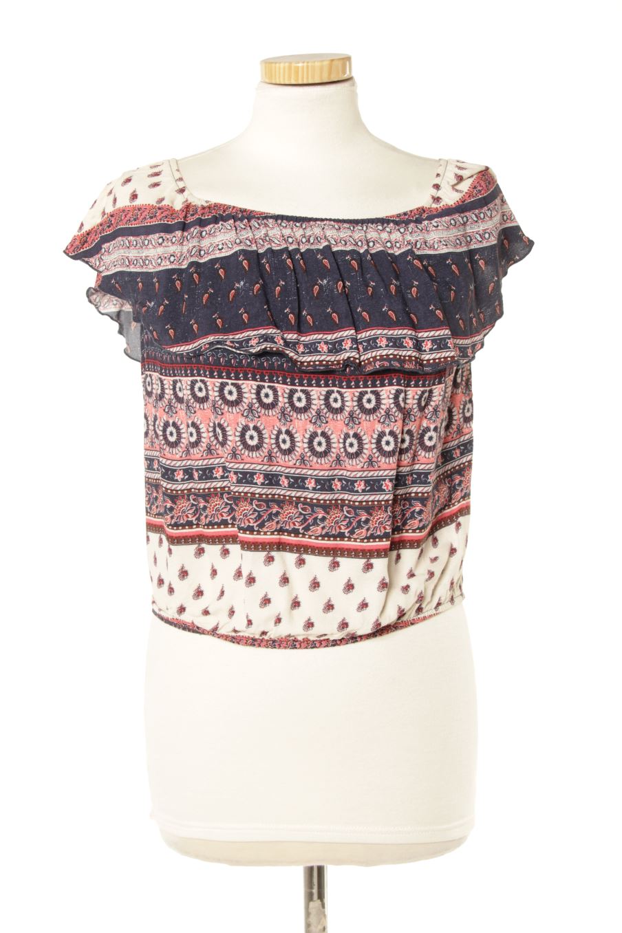 Blusa a maniche corte de Bershka de la talla L, de color stampato