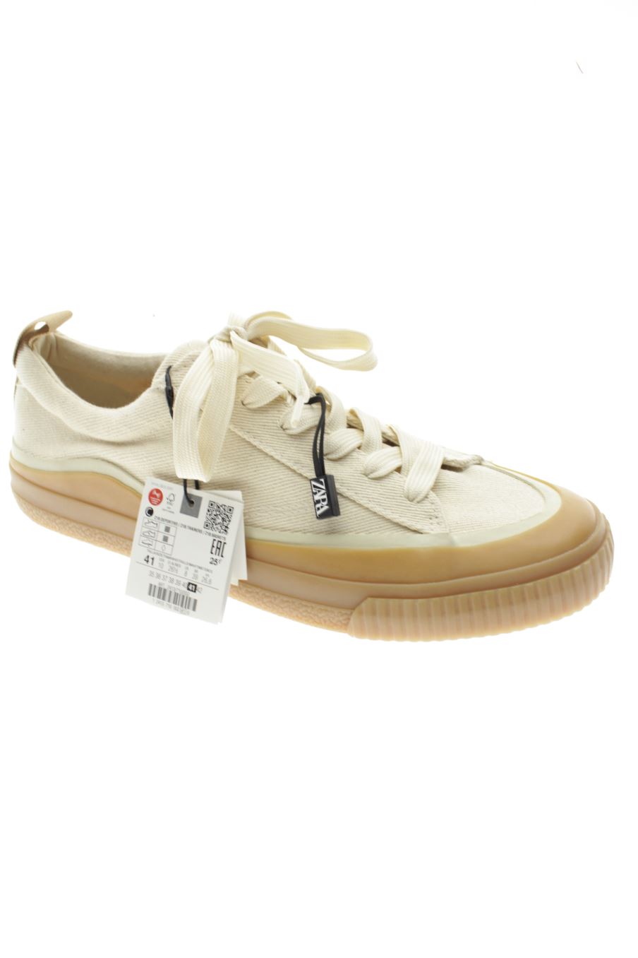 Deportivos de Zara de la talla 41, de color beige de
