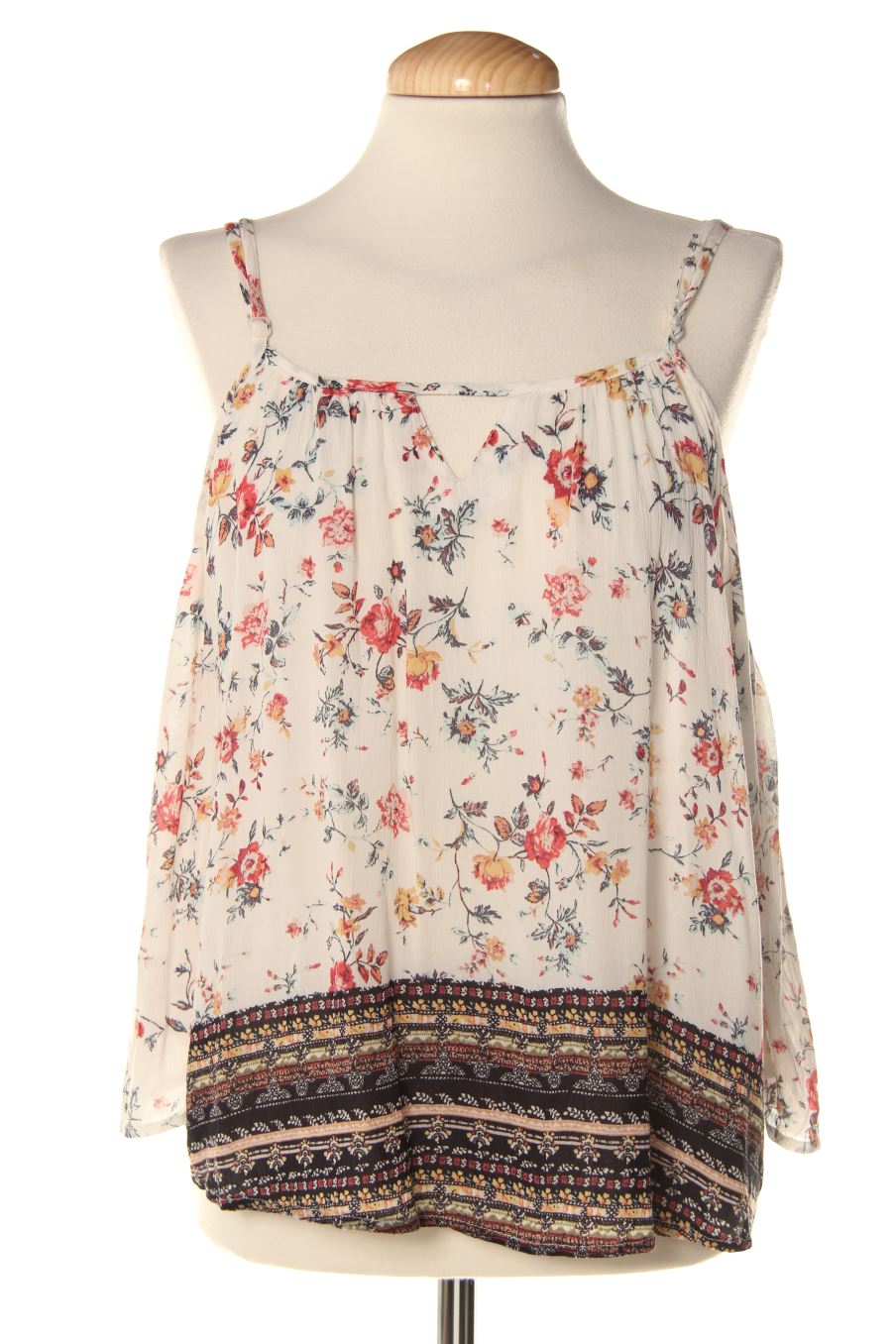 Blouse à manches longues Bershka de la taille M, de couleur fleurs