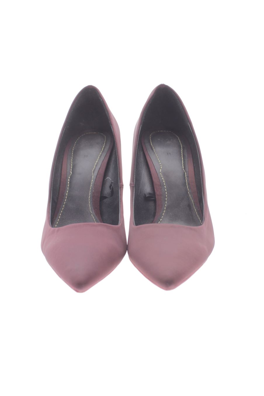Zapatos de tacon de Zara de la talla 38, de color burdeos de