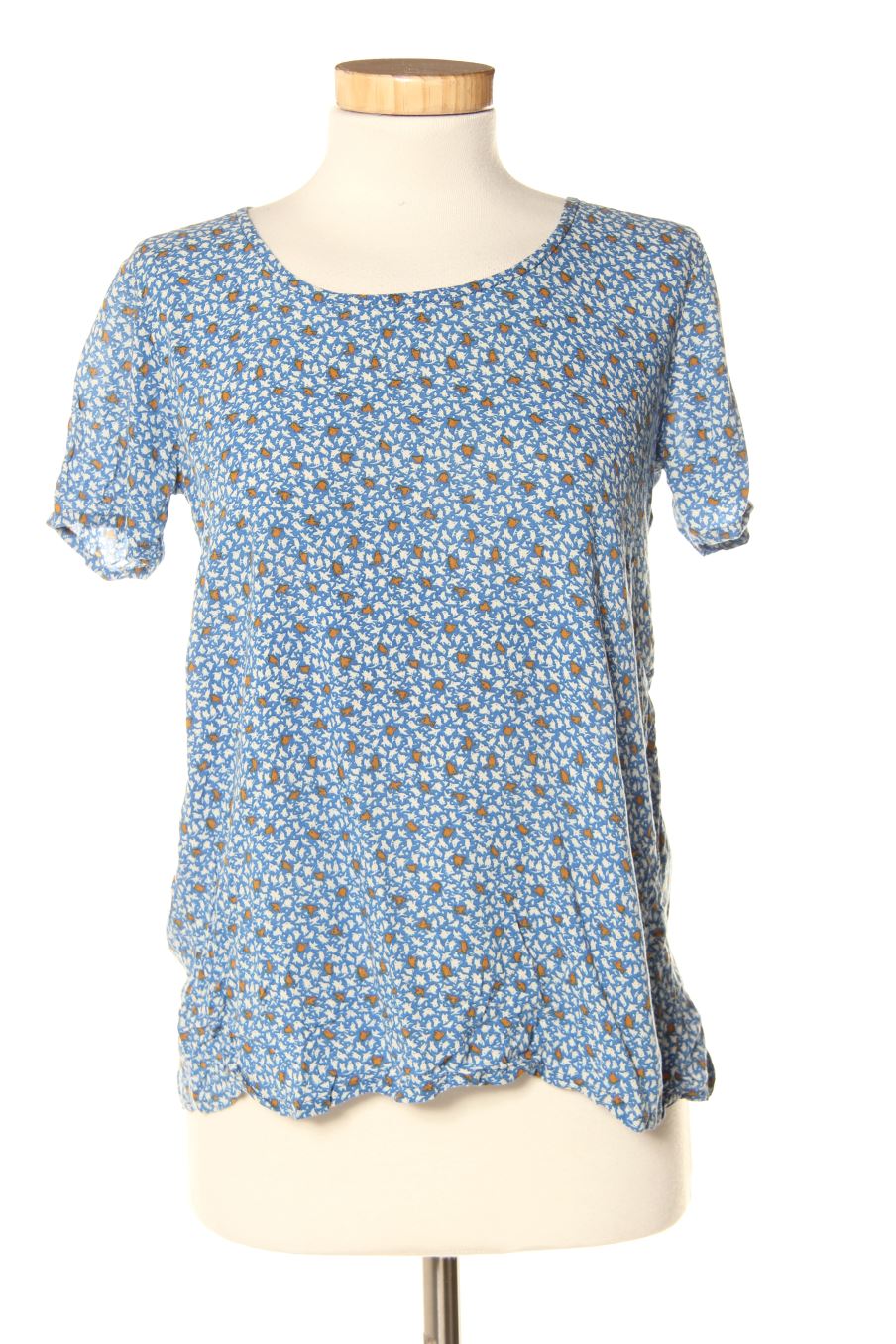 Blusa de manga corta de Pull & Bear de la talla S, de color azul