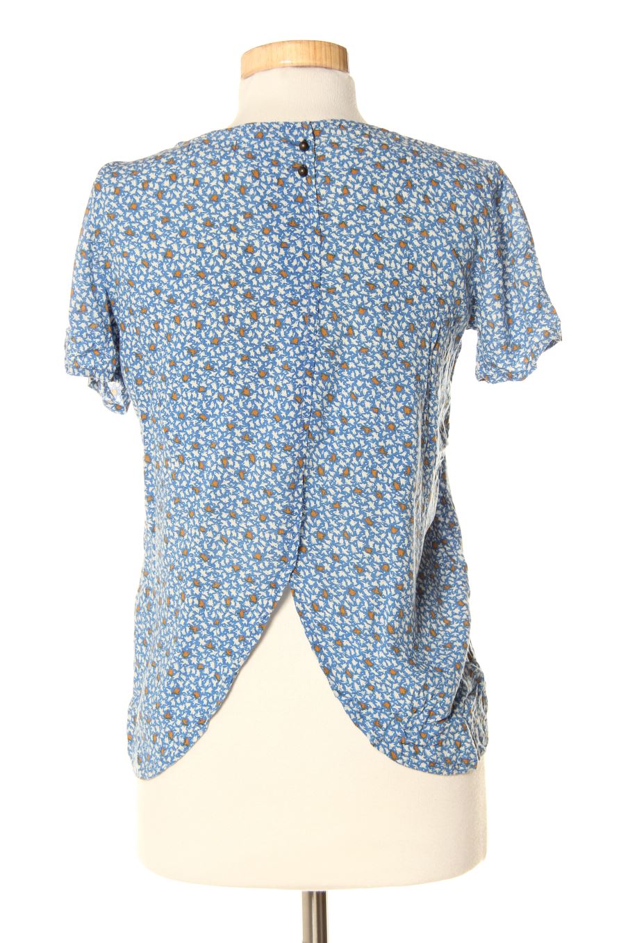 Blusa de manga corta de Pull & Bear de la talla S, de color azul