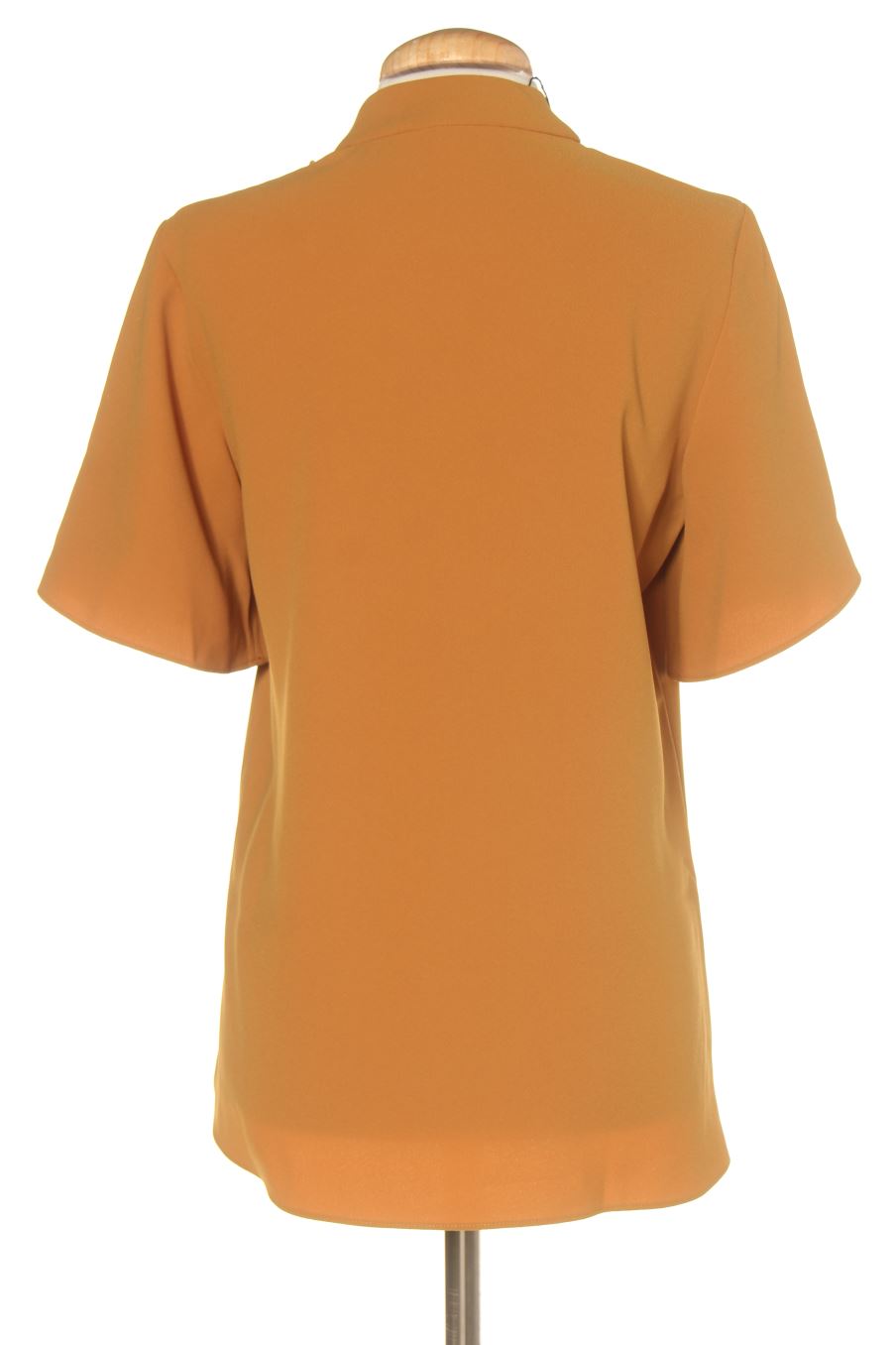 Blouse à manches courtes Zara de la taille XS, de couleur moutarde