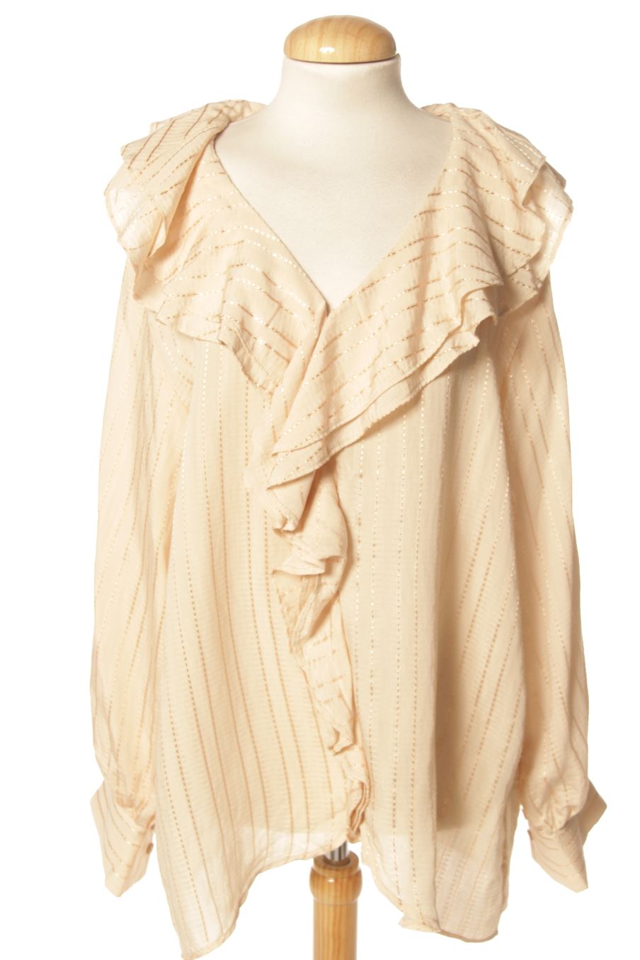 Langärmelige Bluse von Hoss Intropia Größe XL, Farbe Beige, für