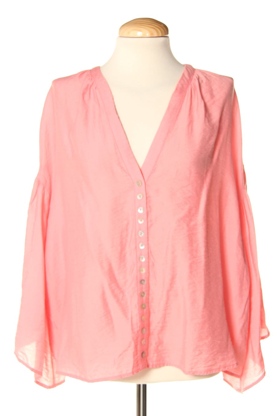 Blusa de manga corta de Camaieu de la talla L, de color rosa