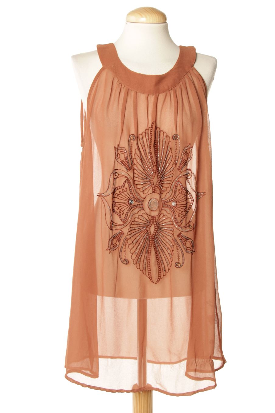 Vestido casual de An'ge de la talla S, de color marrón
