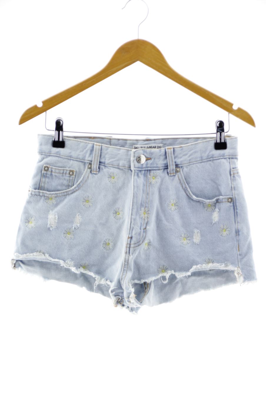 Pantalón corto de Pull & Bear de la talla 36, de color flores de ropa vaquera