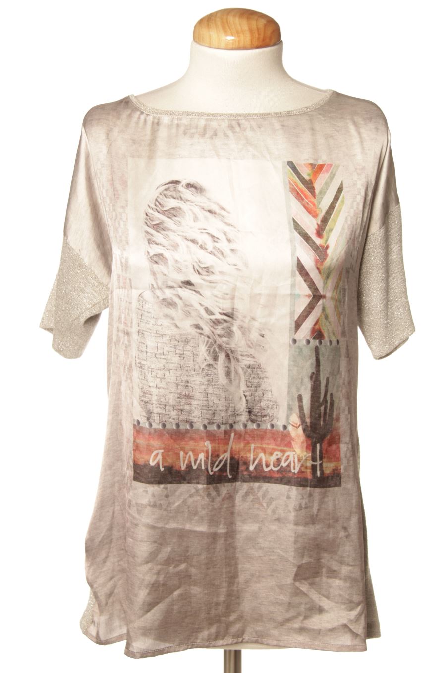 Blouse à manches courtes Promod de la taille M, de couleur imprimés