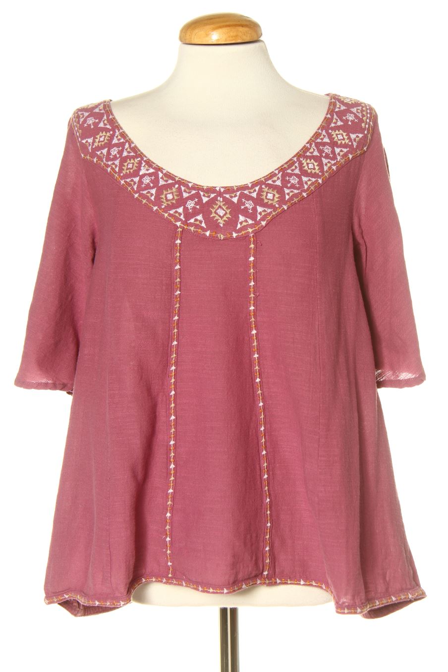 Blouse à manches courtes SLOWLOVE de la taille M, de couleur pourpre