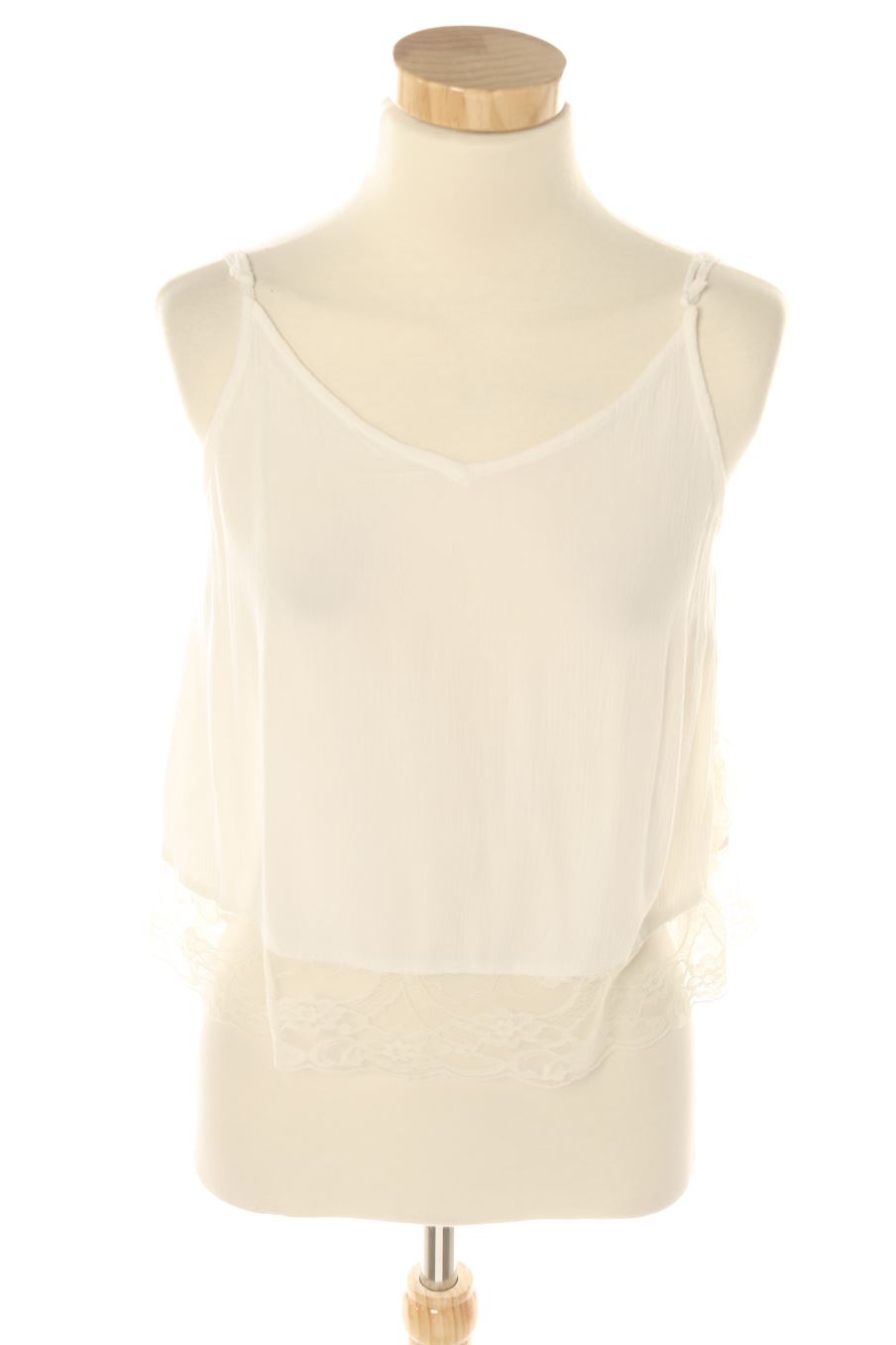 Top de Pull & Bear de la talla S, de color blanco