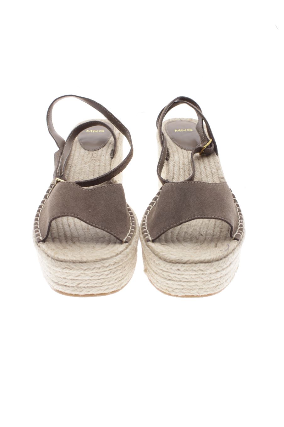 Sandalias tacon de Mango de la talla 39, de color marrón de