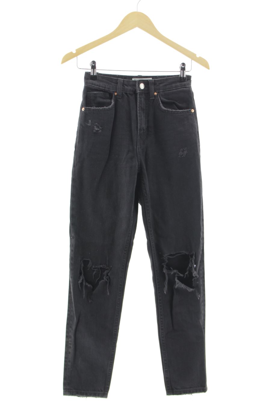Vaquero de Bershka de la talla 32, de color negro de ropa vaquera