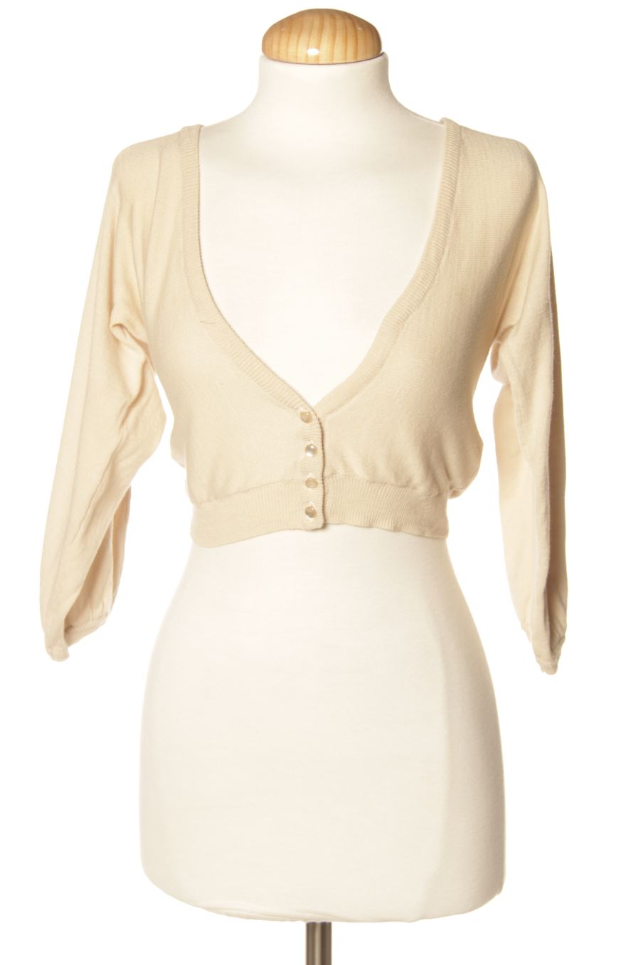 Chaqueta de Bershka de la talla S, de color beige