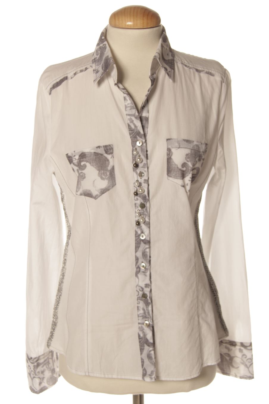 Chemise just white de la taille 34, de couleur blanc