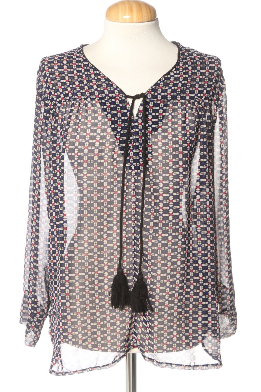 Langärmelige Bluse von La mode est a vous Größe 38, Farbe Aufdruck, für