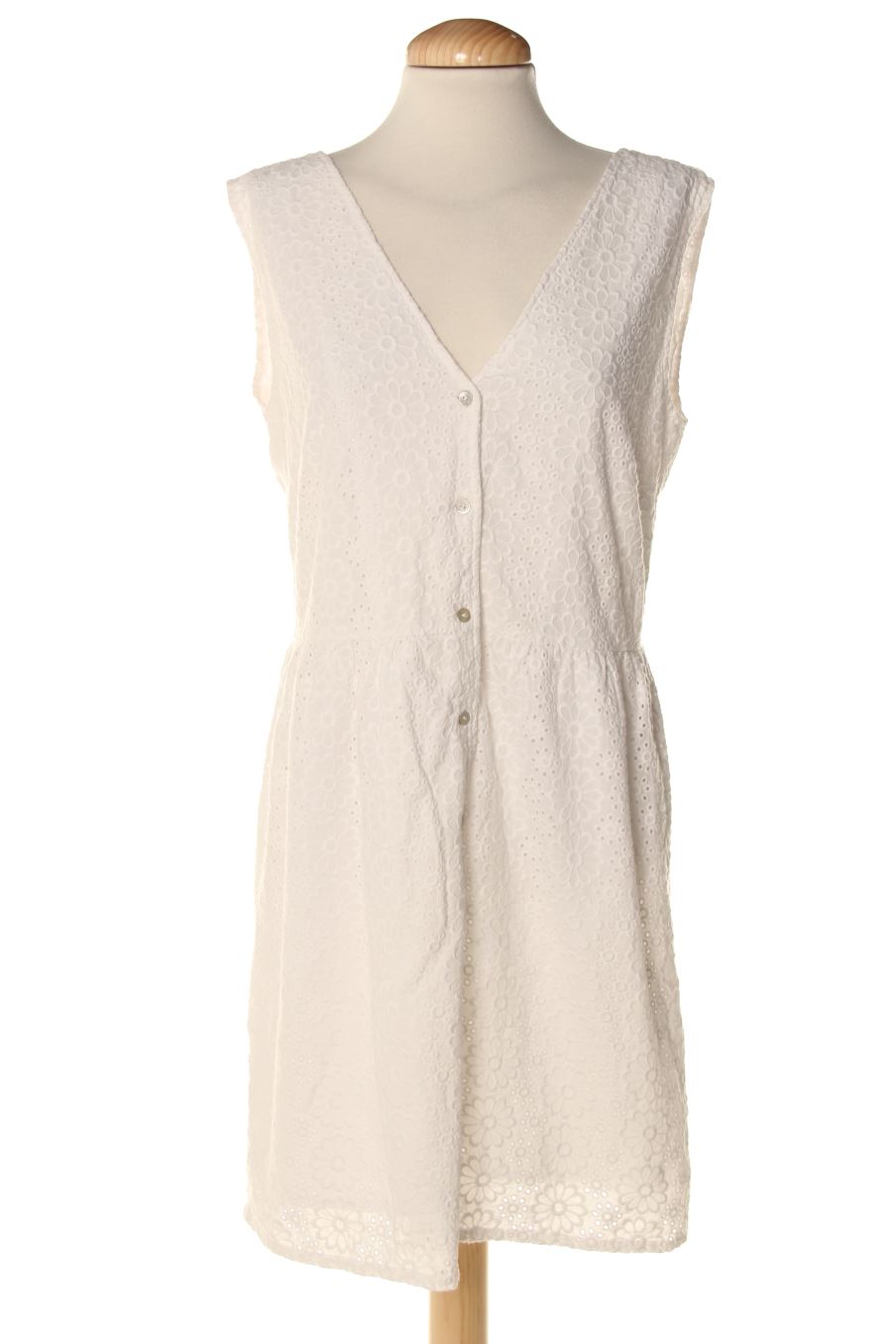 Vestido casual de Monoprix de la talla 40, de color blanco