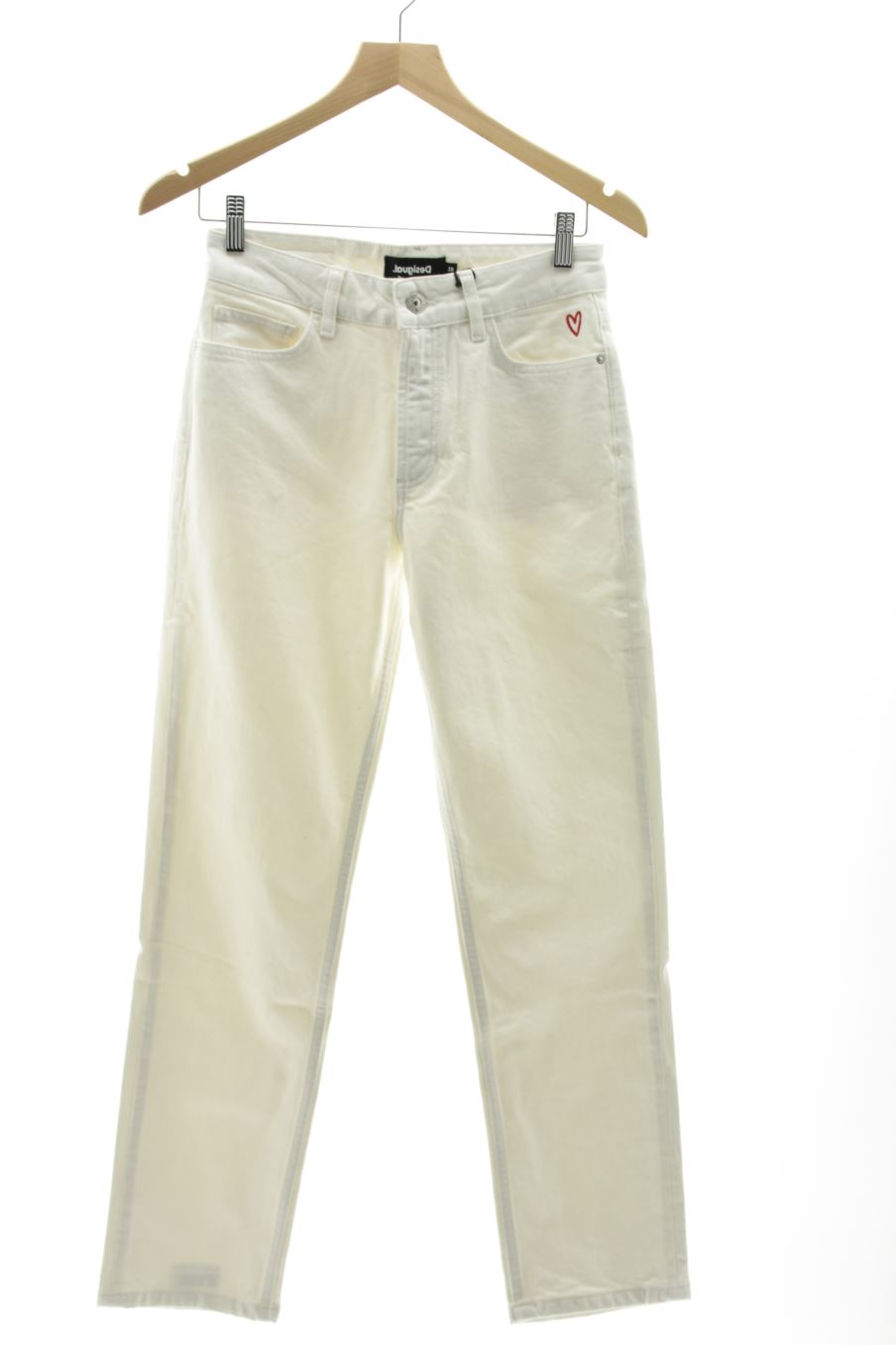 Jeans Desigual de la taille 38, de couleur blanc de denim