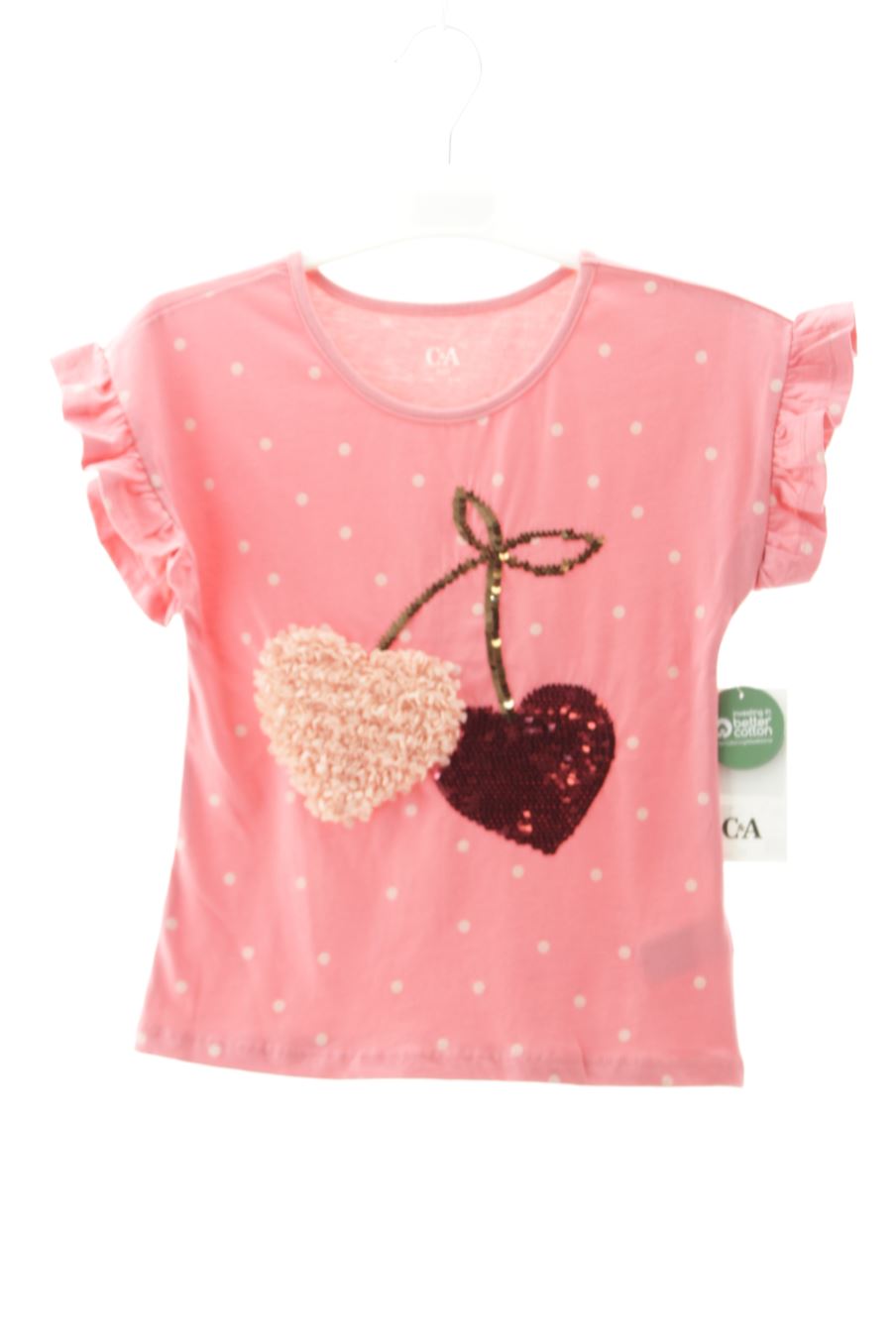 T-shirt C&A de la taille 8 ans avec une étiquette