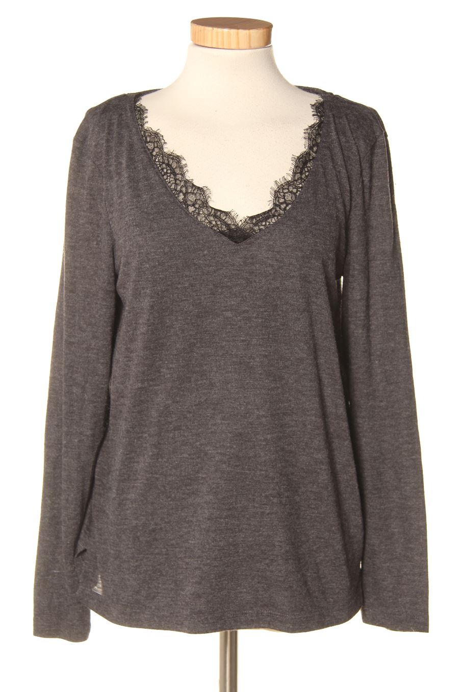 T-shirt à manches longues Promod de la taille M, de couleur gris