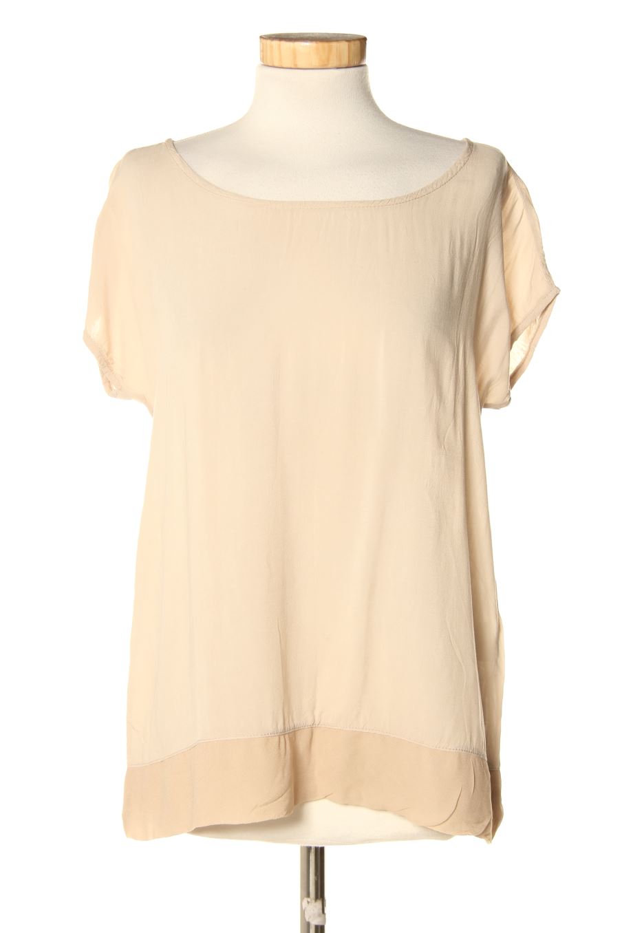 Blouse à manches courtes Renatta&go de la taille S, de couleur beige