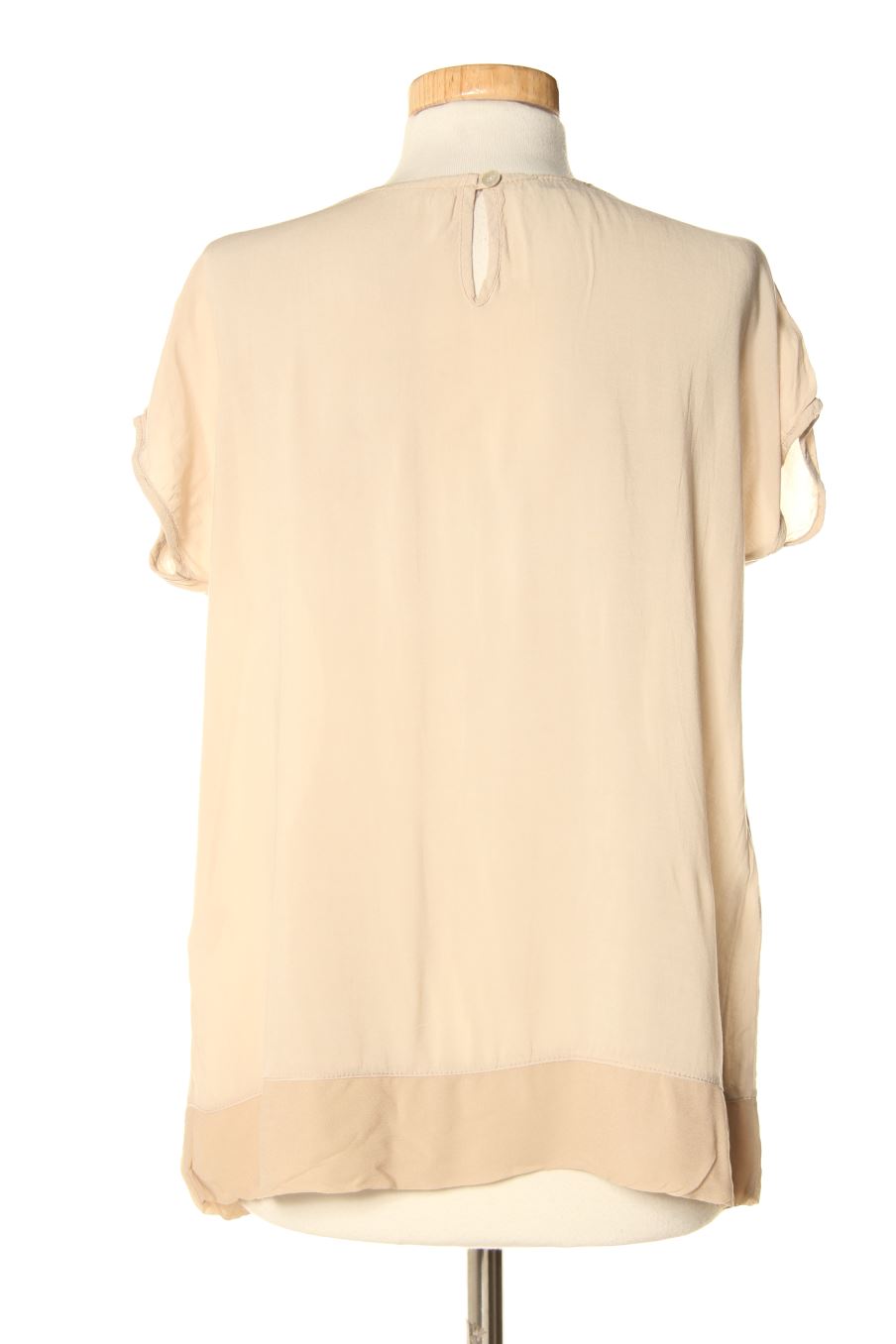 Blouse à manches courtes Renatta&go de la taille S, de couleur beige