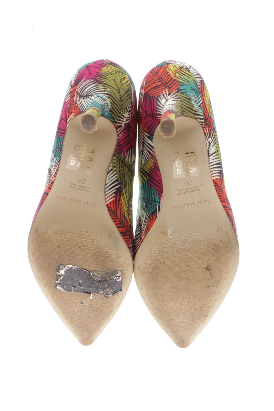 Zapatos de tacon de San Marina de la talla 39, de color estampado de