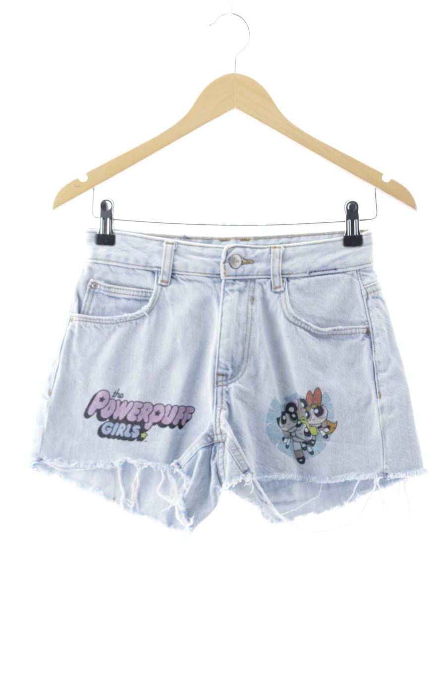 Pantalón corto de PERCENTIL de la talla 34, de color azul de ropa vaquera