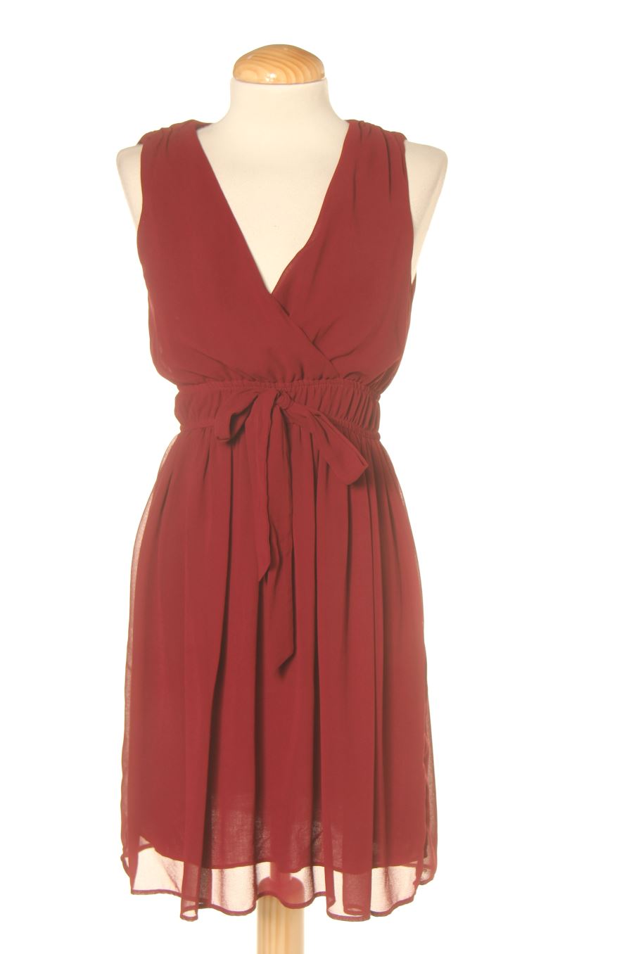Vestido casual de Naf Naf de la talla 34, de color burdeos