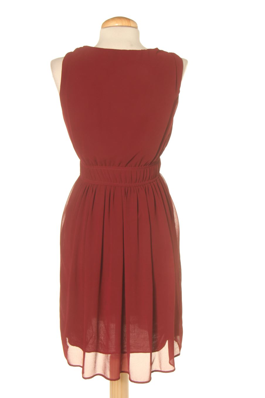 Vestido casual de Naf Naf de la talla 34, de color burdeos