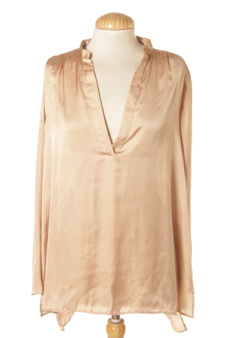 Blusa a maniche lunghe de Zara de la talla S, de color beige