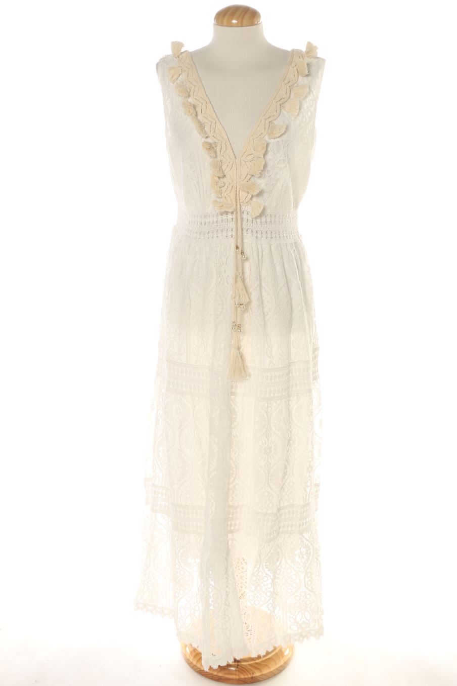 Aufwändiges Kleid von Coconut Größe L, Farbe Weiss, für