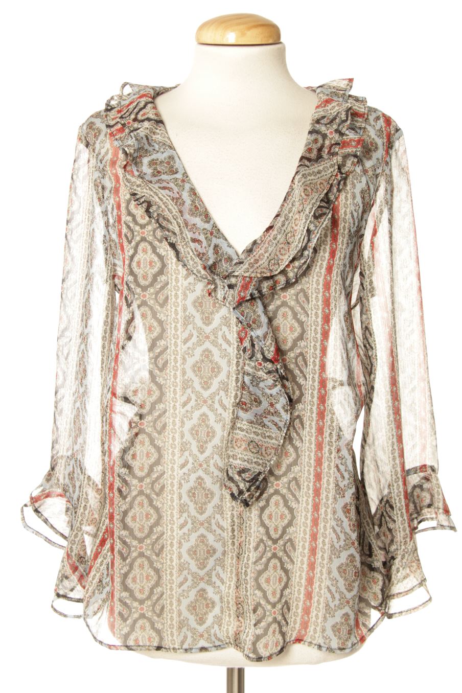 Blouse à manches longues Zara de la taille XS, de couleur imprimés