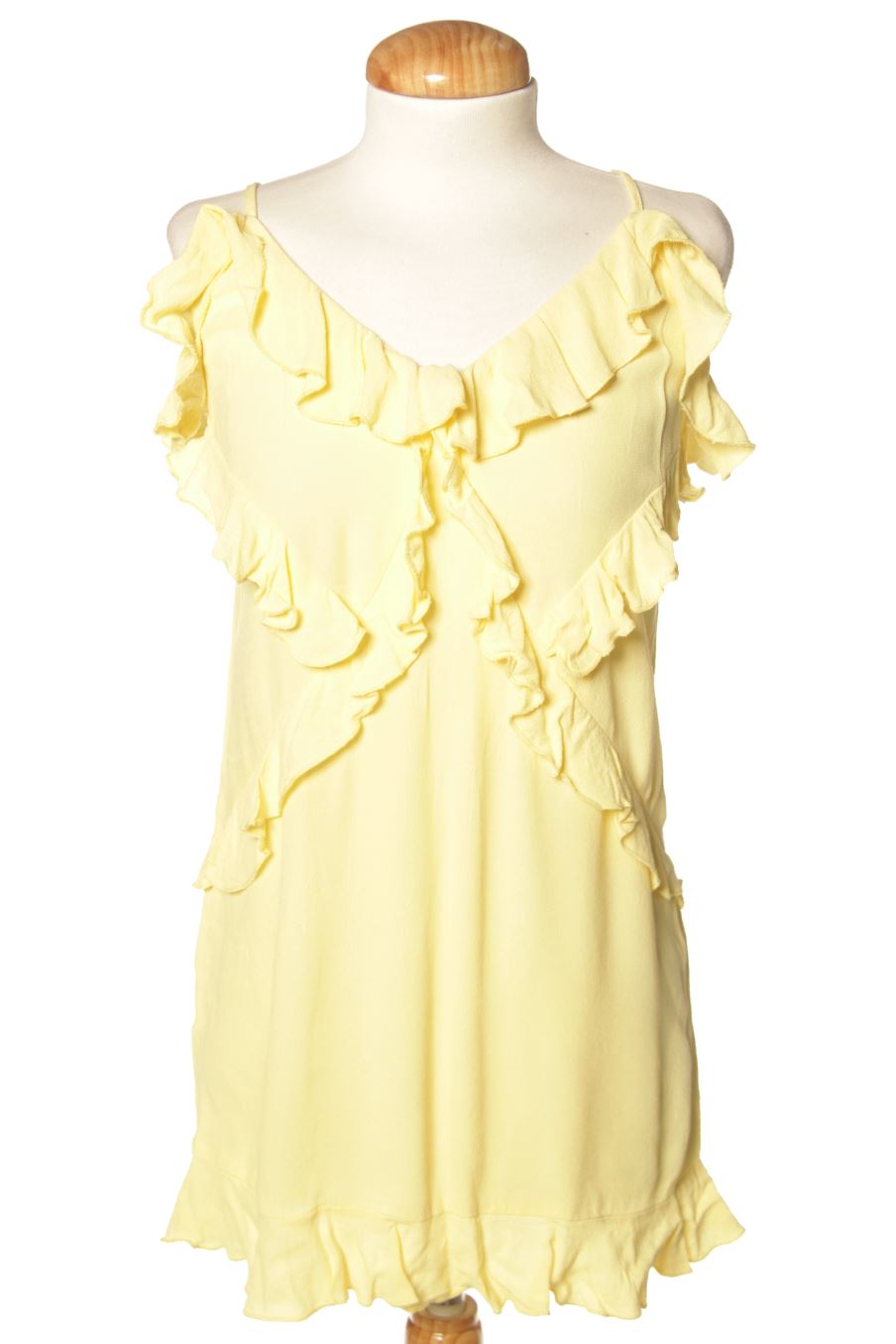Robe casual H&M de la taille S, de couleur jaune