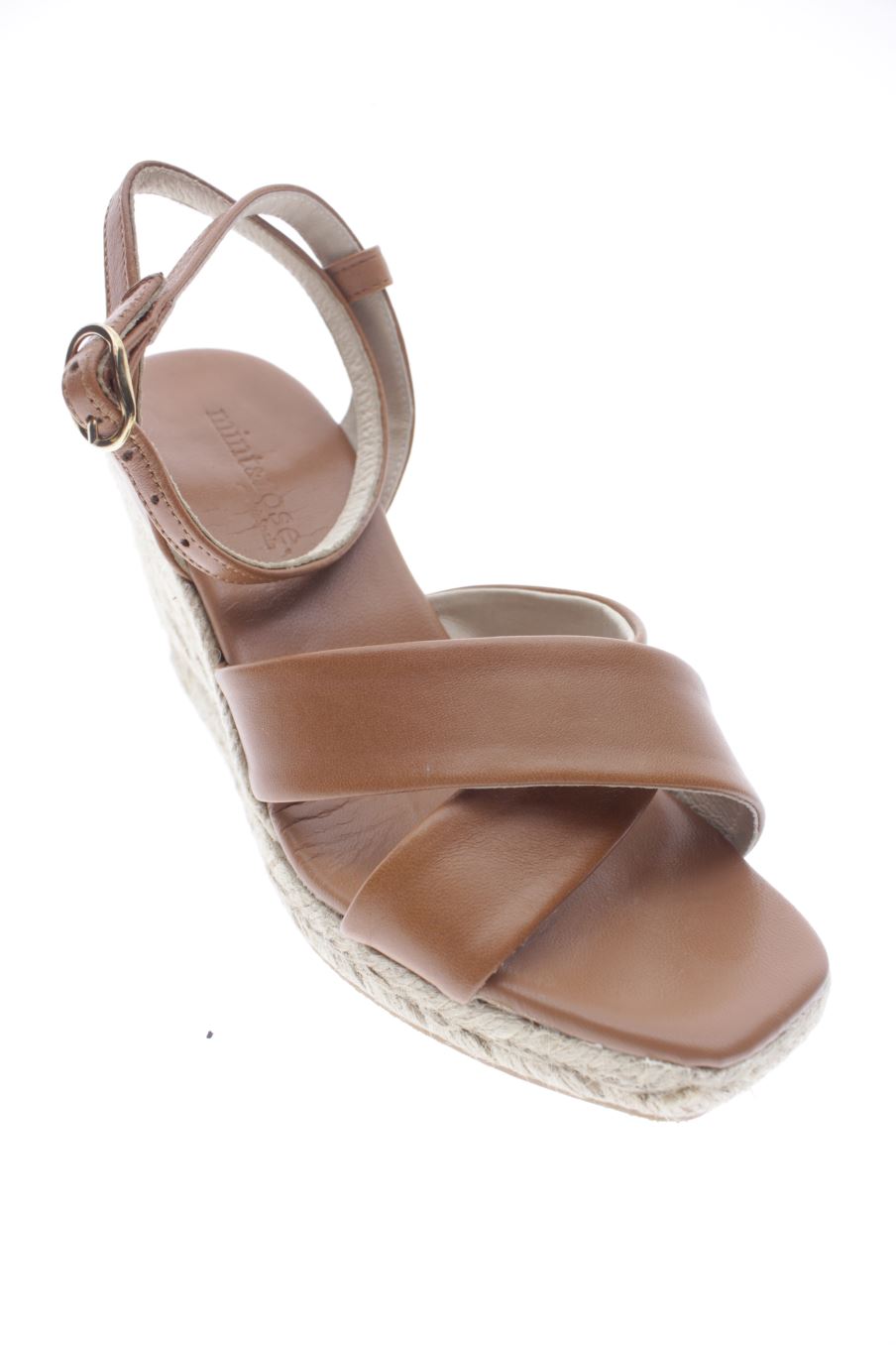 Sandalen mit Absatz von Mint & Rose in der Grösse 35, in der Farbe braun aus