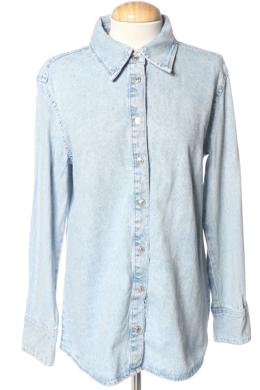 Camicia de Mango de la talla M, de color blu
