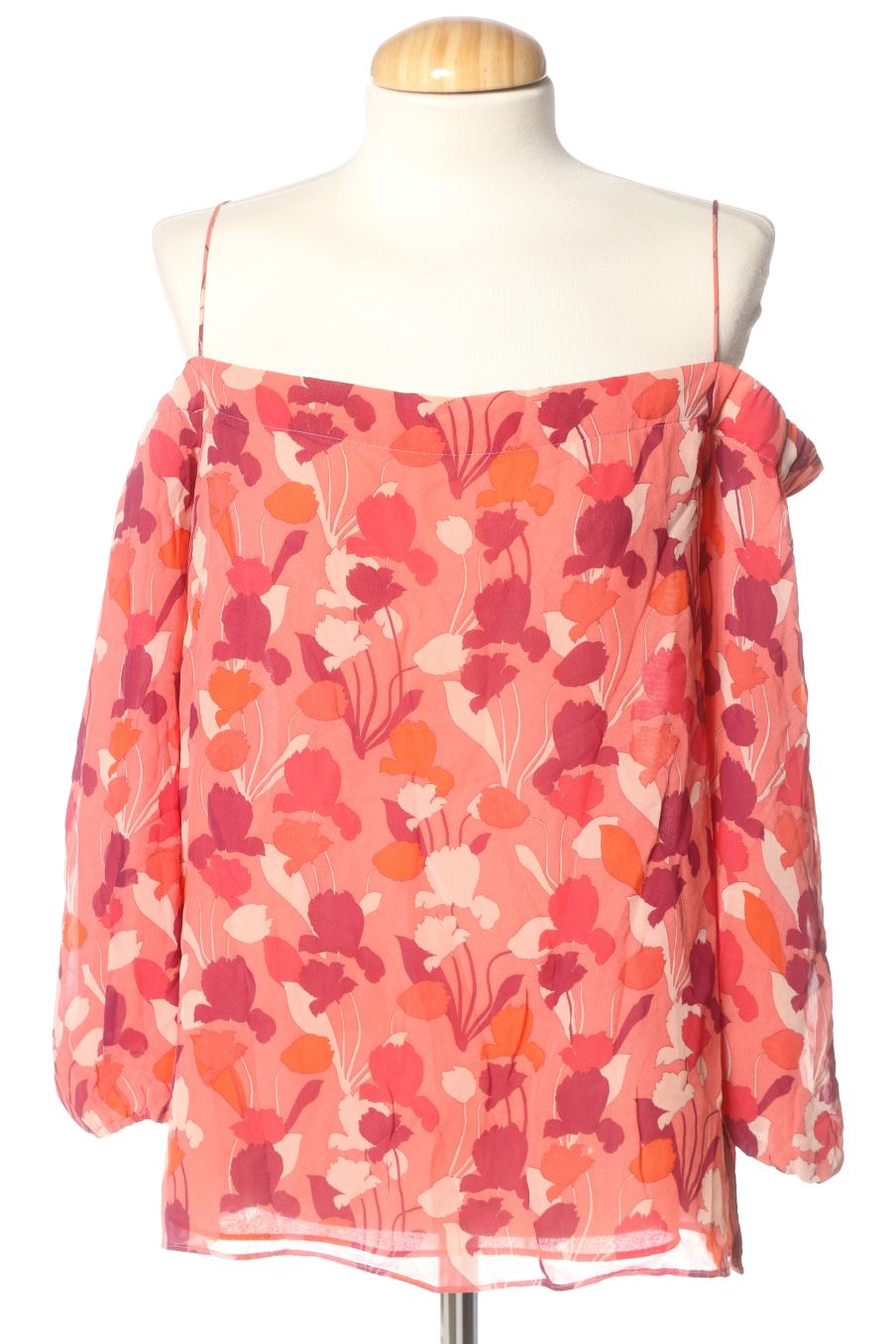 Blouse à manches longues Massimo Dutti de la taille 42, de couleur corail