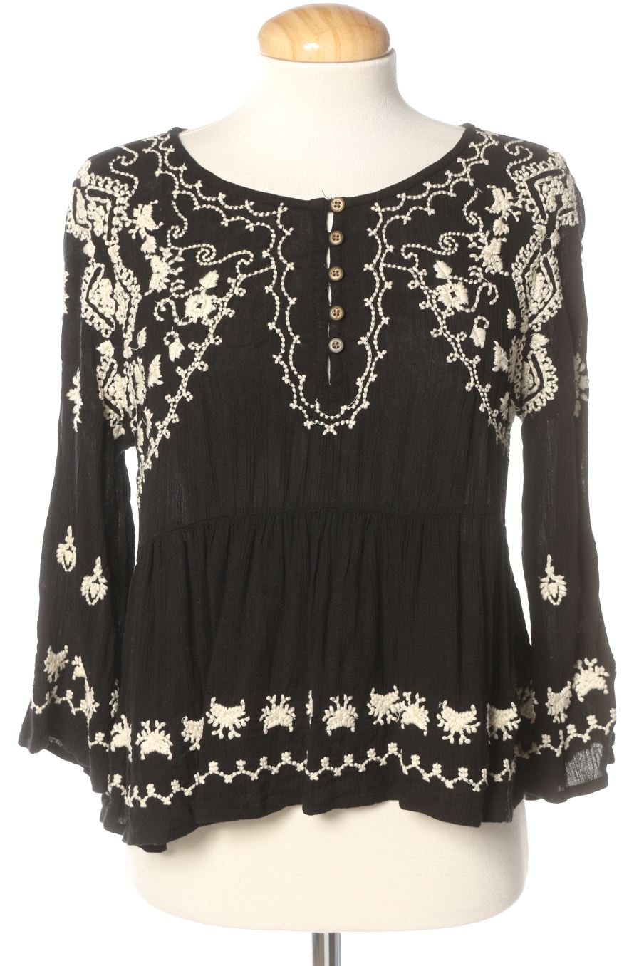 Blusa a maniche lunghe de Forever 21 de la talla S, de color nero