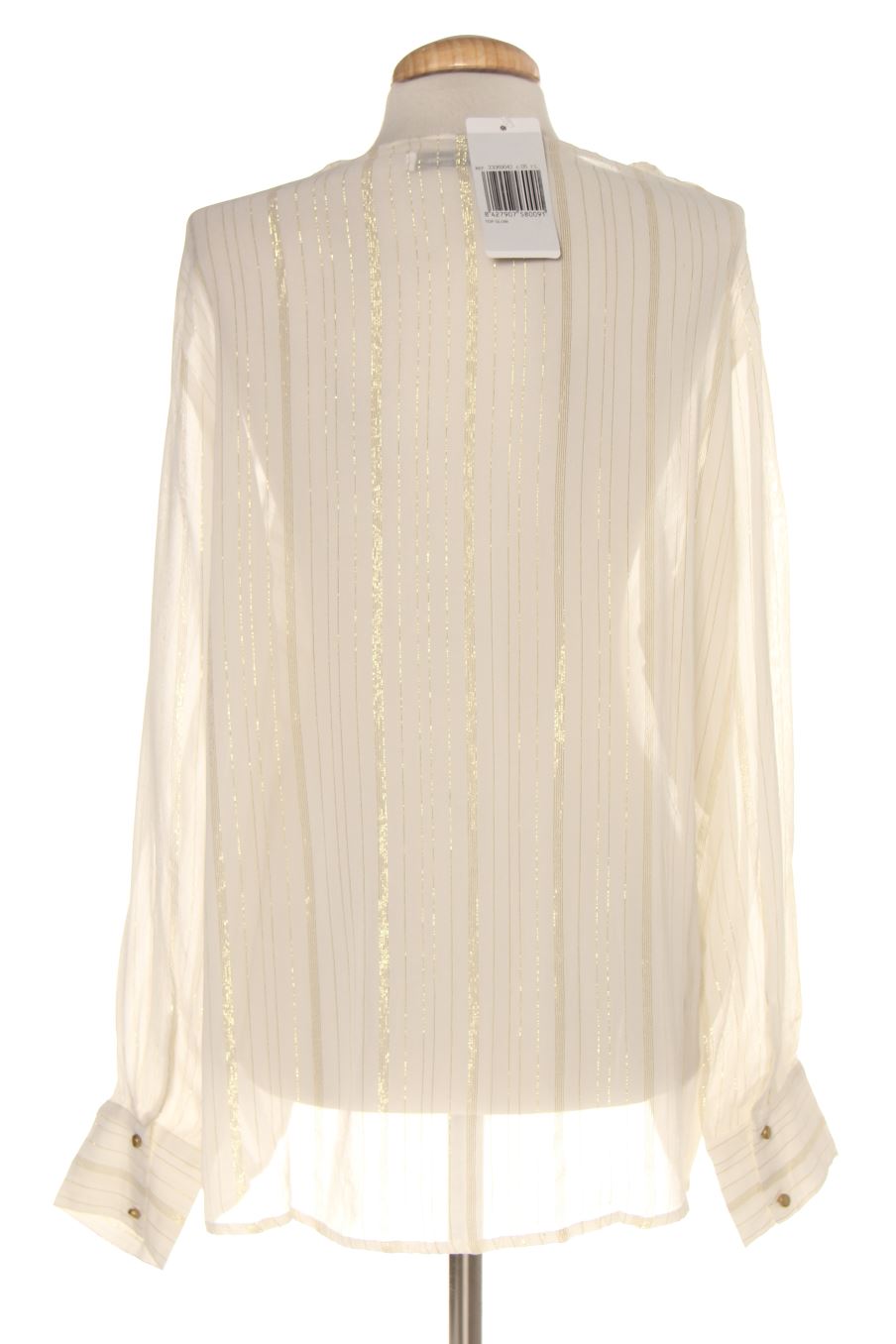 Blusa de manga larga de Violeta (by Mango ) de la talla L, de color blanco