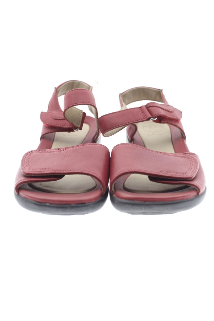 Sandalias planas de clarks de la talla 37, de color rojo de
