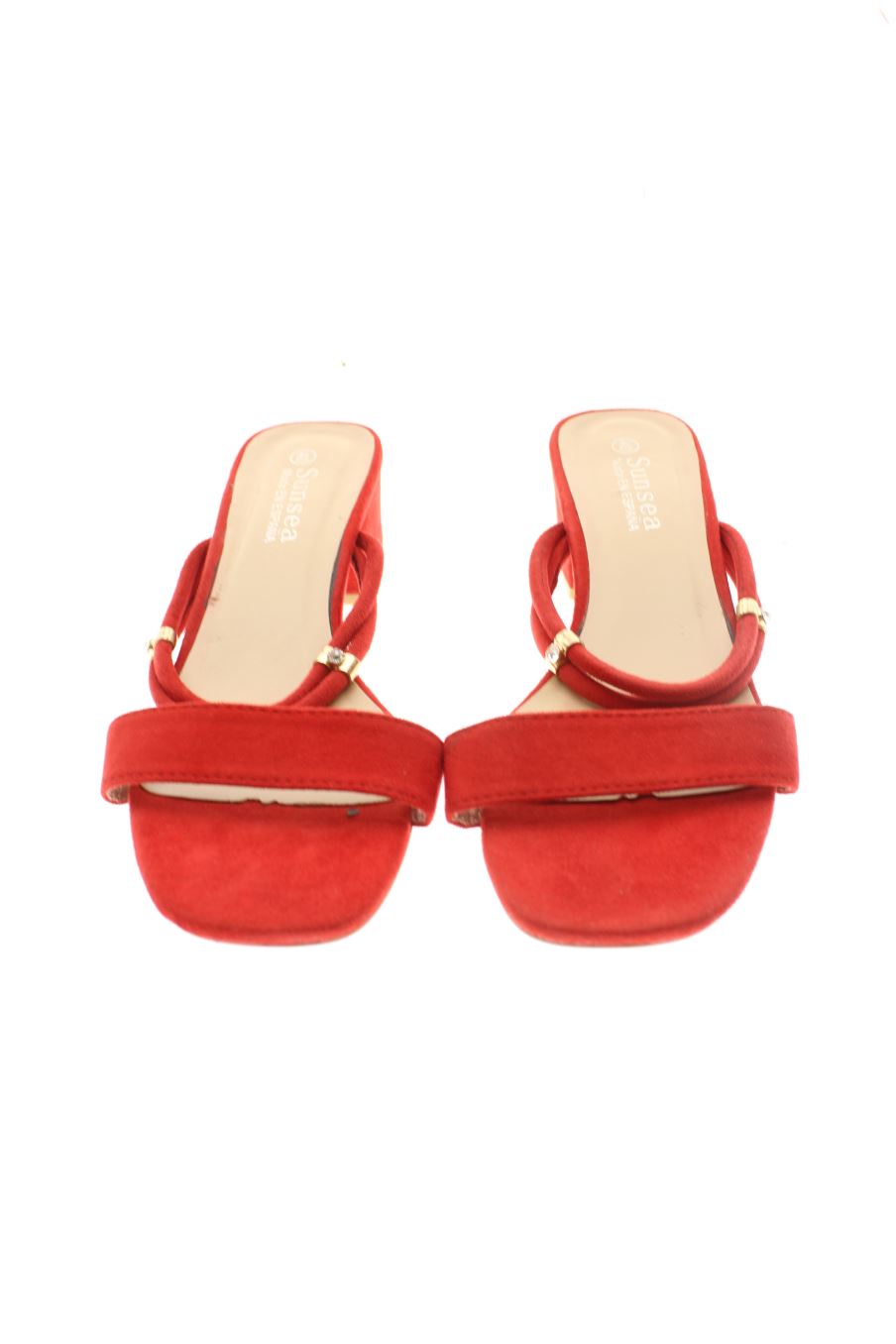 Sandalias tacon de SUNSEA de la talla 40, de color rojo de