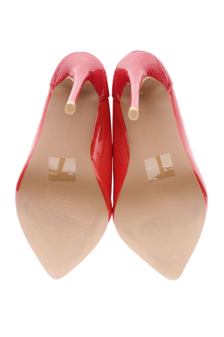 Zapatos de tacon de LOST INK de la talla 37, de color rojo de