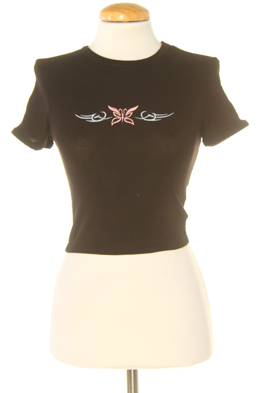 T-Shirt von Bershka Größe XS, Farbe Schwarz, für