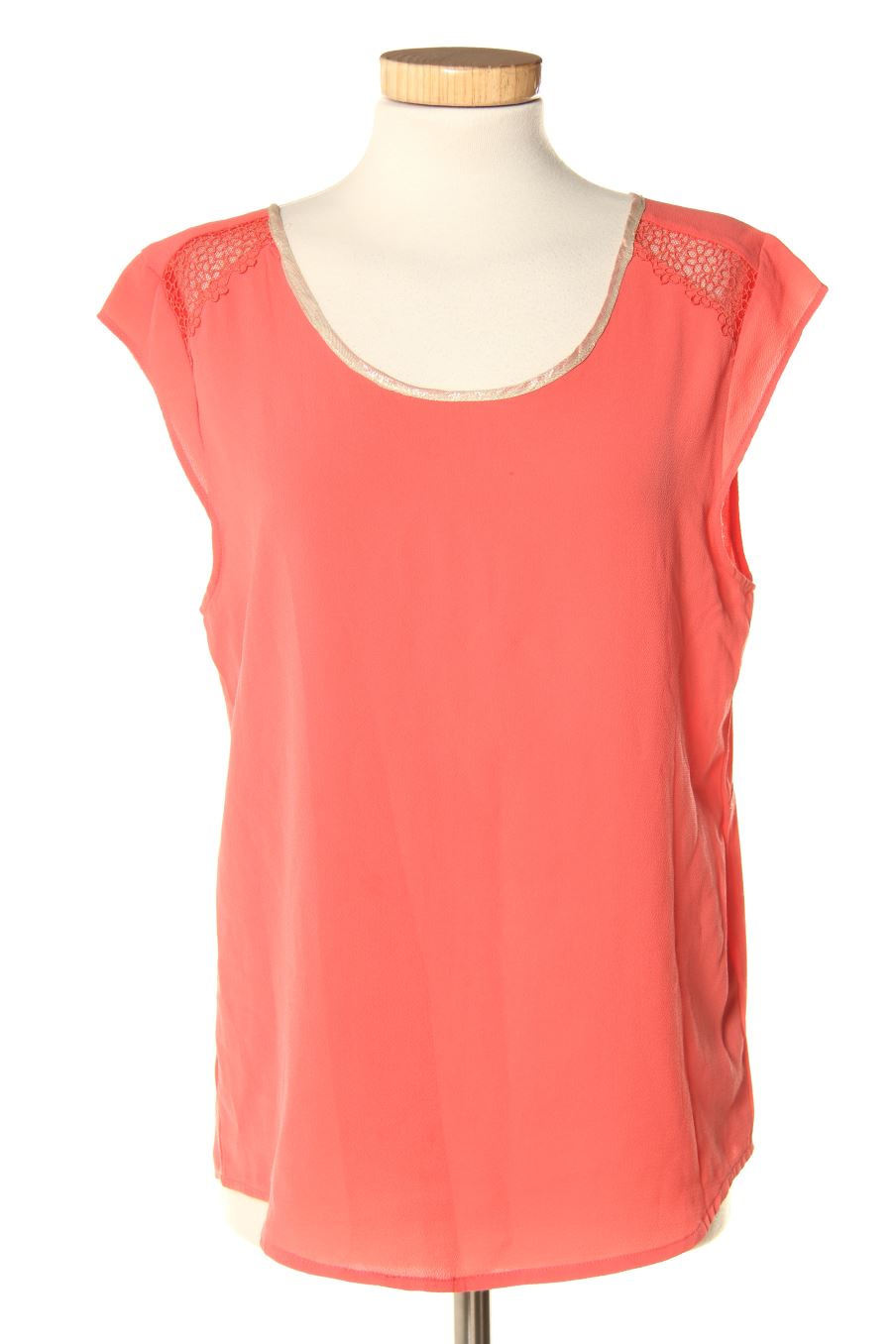 Blouse à manches courtes Grace&Mila de la taille M, de couleur corail